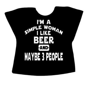 Simple Woman & Beer T-SHIRT or Tank Top